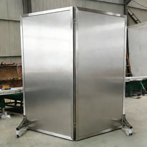 Barrière de protection radiologique mobile en acier inoxydable pour usage hospitalier – Écran en feuille de plomb de haute pureté et fenêtre en verre au plomb pour la radioprotection - Product Image 1