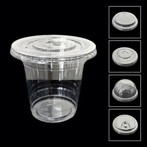 Gobelets jetables en PET de 98 mm avec couvercles, impression de logo personnalisé, pour boissons froides, thé à bulles et café, 16 oz, transparents, vente en gros - Product Image 6