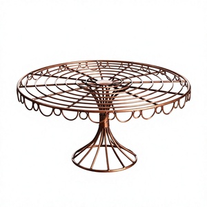 Industrial Metal Cake Stand <b>Storage</b> Basket Vintage Style Rust Resistant Wire Design for Kitchen Living Room Display Decor - Product Image 1