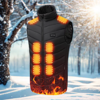Gilet Chauffant Électrique Hiver Personnalisé à Faible MOQ, Rechargeable avec Batterie/Power Bank USB pour Hommes