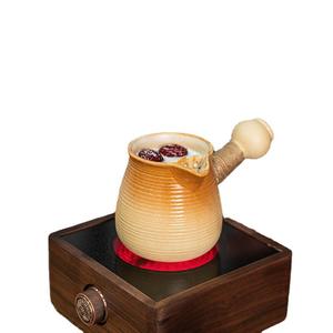 BAMBUS Blanc Portable Bouilloire Électrique Théière Ensemble Chinois Infusion <span class=keywords><strong>Fontaine</strong></span> Bloom <span class=keywords><strong>avec</strong></span> Tasse Porcelaine Céramique Matériel pour Boissons - Product Image 1