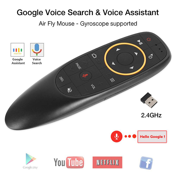 mini 2.4G inalámbrico portátil flexible con una mano air fly mouse control remoto para smart android tv box