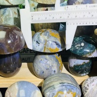 Cristales Naturales de Jaspe Oceánico en Forma de Hongo, Piedra Curativa, Adorno Artesanal para Sanación