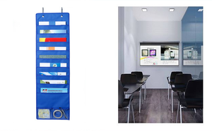 Heavy-Duty 10-Pocket Wall <b>File</b> Organizer with Hooks Classroom Office Supplies Factory Desktop & Drawer Organizer - Product Image 6