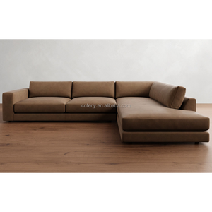 FERLY 2024 Nuovi Divani in Pelle per Soggiorno, Divano Sezionale di Lusso in Vera Pelle con Paraurti - Product Image 5