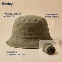 Chapeau Bob en Coton Lavé Vert Olive Vintage de Haute Qualité avec Logo Personnalisé, Casquette de Pêcheur Unie pour l'Extérieur, Protection Solaire, OEM