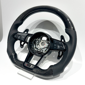 Volant en cuir personnalisable directement de l'usine pour <span class=keywords><strong>Audi</strong></span> R8 TTRS C6 C7 S7 S4 A4 B8 RS3 SQ5 S5 B9 A6 C8 A3 2018 - Product Image 4