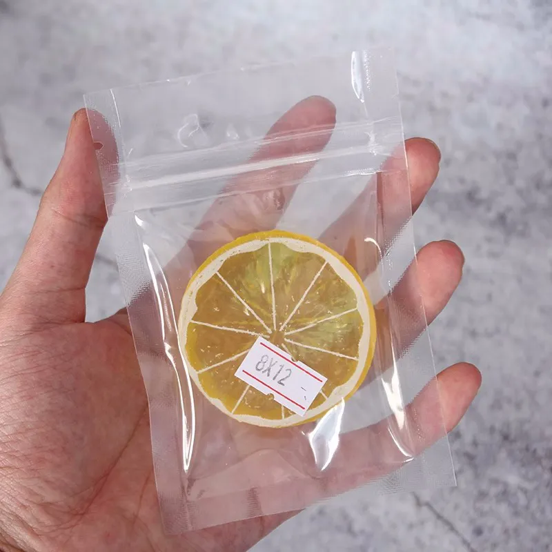Çerez bisküvi için gıda kutuları plastik kristal temizle Zip kilit çanta