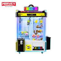 Machine à griffes en fer pour 4 joueurs, grue d'arcade, attrapeur de peluches et de cadeaux, à monnayeur, avec écran LED anglais personnalisable, pour centre commercial