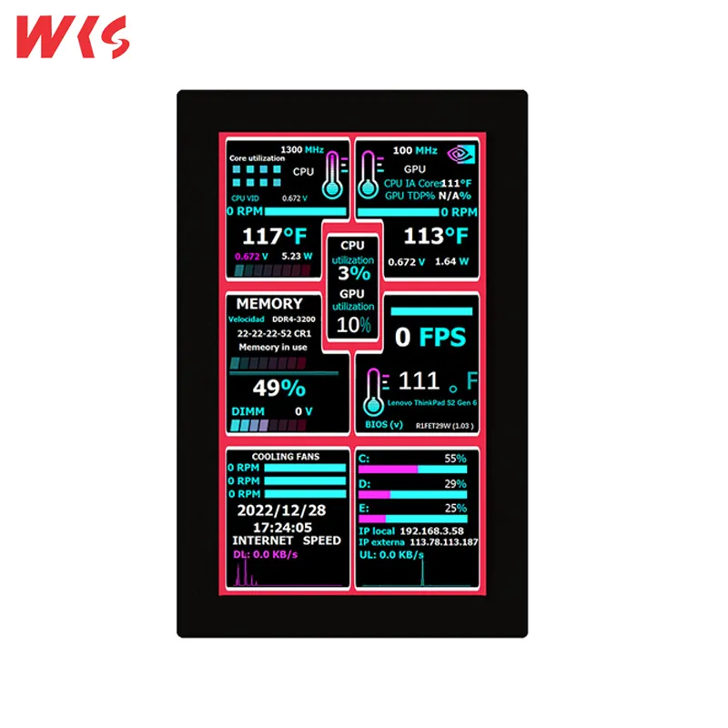 Mô Đun Màn Hình Cảm Ứng LCD IPS TFT Giao Diện Type-C 5 Inch 720X1280 Độ Phân Giải Cao