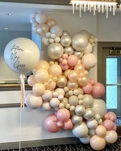 Meilleure vente : Guirlande <span class=keywords><strong>de</strong></span> ballons double peluche nacrés, en latex épais, couleur ivoire, abricot et beige, pour décoration d'arche <span class=keywords><strong>de</strong></span> fête d'anniversaire, très populaire - Product Image 5