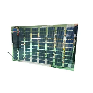 绿色能源太阳能温室清洁玻璃太阳能屋顶板45.6v透明太阳能电池工厂价格BIPV太阳能瓦
