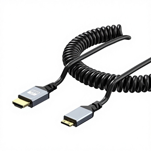 For to Mini/Micro for Spring Extension Cable 4K 60Hz Audio-Sync for 2.0 Copper Conductor