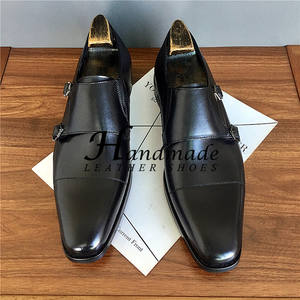 Zapatos italianos de cuero hechos a mano - nuevos zapatos formales de negocios para hombre, cuero vacuno de primera calidad, zapatos Monk, zapatos de monje - Product Image 2