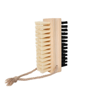 Solid Wood Double Sided Shoe <b>Brush</b> With Hanging Rope Nylon Bristles For Cleaning And <b>Dust</b> Removal - Product Image 3
