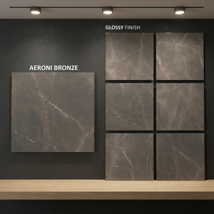 Alaska Europa Glossy Marble Look Vitrified Porcelain <b>Floor</b> Tiles Premium Design 32x32 Inch - Product Image 4