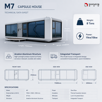 Casa Container Modulare Prefabbricata Moderna Insonorizzata, Ufficio da Giardino Portatile, Casa Mobile per Studio in Giardino o Appartamento Secondario