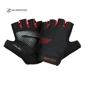 Guantes de Ciclismo Biotex Evolve Summer Negros y Rojos Talla L con Protección de Gel - Product Image 1