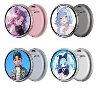 Badge numérique intelligent portable Gamegaga Y E01 avec écran tactile de 1,7 pouce, photo et vidéo personnalisables, contrôle par application