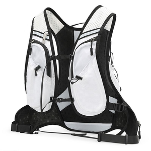 Sac à dos de course à pied, de cyclisme et de randonnée, avec double bretelles, gilet d'hydratation pour marathon, porte-bouteille d'eau - Product Image 4