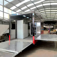 Camion de restauration mobile pour glaces - Unité de traiteur mobile avec construction en fibre de verre résistante à la rouille pour la vente de snacks et de bonbons