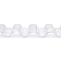 Panneau de toiture en polycarbonate ondulé haute résistance, transparent, protégé contre les UV, pour pergola, patio, auvent
