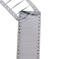 Étiquettes adhésives continues perforées à la machine, étiquettes suspendues, étiquettes pliables avec trou de suspension, papier imprimé couleur, modèle 004, pour consommateurs