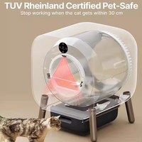 Litière pour chat électrique intelligente Wi-Fi OEM en gros, autonettoyante, avec fonction de nettoyage rapide et facile