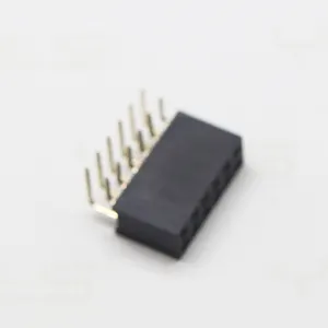2.54 mm Height 8.5 mm positions 02-40 pin socket PCB Y end female header dual row right angle electronic connector for pcb board