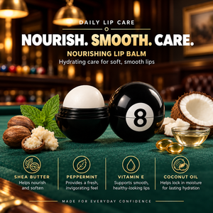 Bálsamo Labial Humectante con Diseño Único de Billar, Hidratación Diaria Suave y Delicada, Confortable, Portátil, Tamaño de Bolsillo, Bálsamo Labial con Diseño de Bola Ocho Negra - Product Image 5