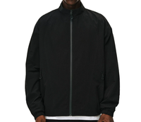 Veste d'extérieur légère à col montant zippé pour homme, coupe-vent, idéale pour la randonnée