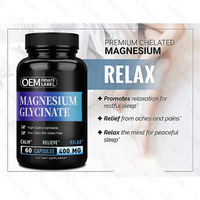 Capsules de magnésium complexe personnalisées 500 mg, faible MOQ, supplément à absorption élevée pour le sommeil, les jambes, les muscles et les femmes enceintes