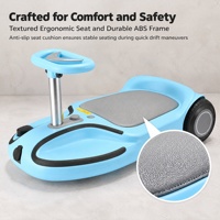 Kart électrique amusant pour enfants 24V, trottinette de drift avec poignée réglable, vitesse 14km/h, en alliage d'aluminium, pliable et portable, pour l'équilibre des enfants