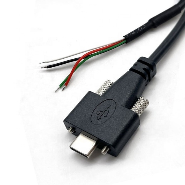 10gbps 3a Usb 3.1 Type-C Screw Locking to Usb 3.0 a Male Usb C Panel Mount Type C Cable
