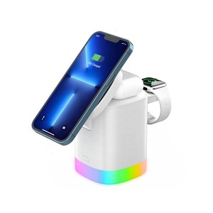 Nuevo Cargador Magnético Portátil <span class=keywords><strong>3</strong></span> en 1 con Luz Nocturna LED de 15W y Base de Carga Inalámbrica para iPhone 13 y <span class=keywords><strong>AirPods</strong></span> (2026) - Product Image 6
