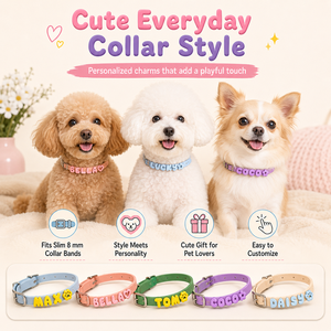 Wholesale Personalized Name Collar <b>Slide</b> English Letters for DIY Pet Collar Charms Traction Rope Decorative Silicone Dog Pendant - Product Image 2