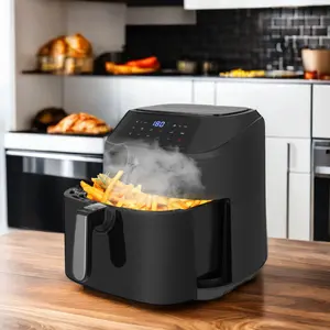 Commercial Grade Multi-Function Digital Control Air Fryer Low Fat Healthy Portable for Home Use LCD Display Capacity Cooking