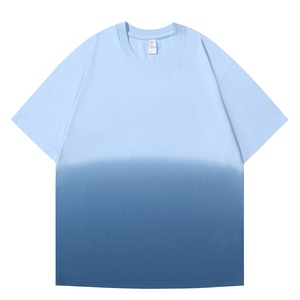 Camiseta de Cuello Redondo para <span class=keywords><strong>Hombre</strong></span>, 100% Algodón Puro de Alta Calidad, Logotipo Personalizado, Diseño de Color Degradado, Camiseta Extra Grande Estampada - Product Image 4