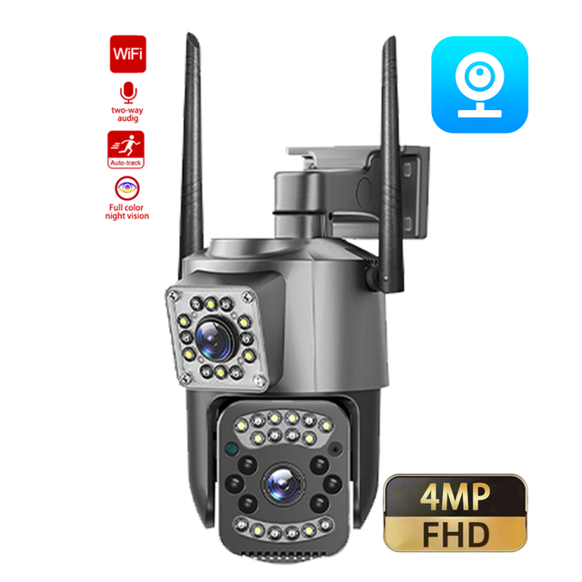 HIKWIF 6mp Outdoor 10X Optical Zoom Security Monitoring Cctv WIFI Security Camera System Ptz Dual Lens Network Camera