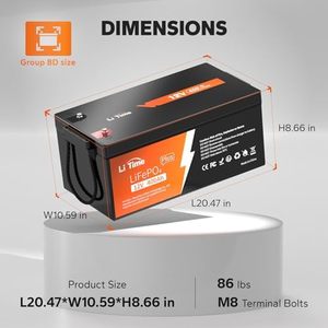 12v 400Ah <span class=keywords><strong>Plus</strong></span> LiFePO4 batteria al litio 5120Wh energia 3200W Max 10 anni di vita batterie con cicli di 4000 15000 BMS 250A - Product Image 6