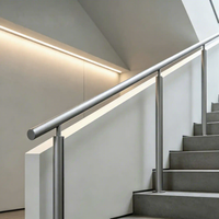 Balustrade de balcon en aluminium minimaliste de luxe, extérieure, noire, à lattes horizontales, pour maison moderne, utilisation DIY escalier/villa