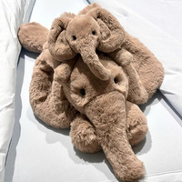 Boneka Gajah Plastik Smiggle Gaya Inggris Ukuran Sedang & Besar, Boneka Plush Lucu
