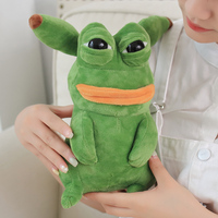 Dessin animé doux jouets en peluche poupée triste grenouille pepe la grenouille en peluche pepe la grenouille jouets en peluche