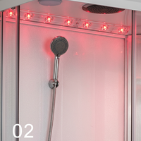 Cabine de douche intelligente plaquée titane sans plomb pour hôtel, villa et salle de bain