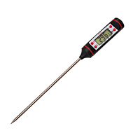 Thermomètre alimentaire numérique avec sonde longue, thermomètre de cuisine à lecture instantanée pour la cuisson, les bonbons, la viande, le barbecue, la mesure de la température des liquides