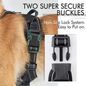 Adjustable No Pull Breathable Oxford Outdoor Pet Vest 3M Neoprene Reflective Dog Harness