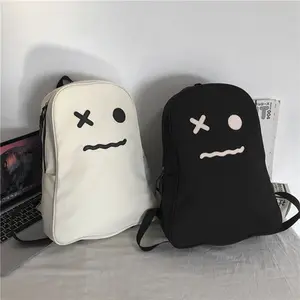 2021 the new fashion school bag special ghost ugly backpack for teenage large canvas nylon satchel