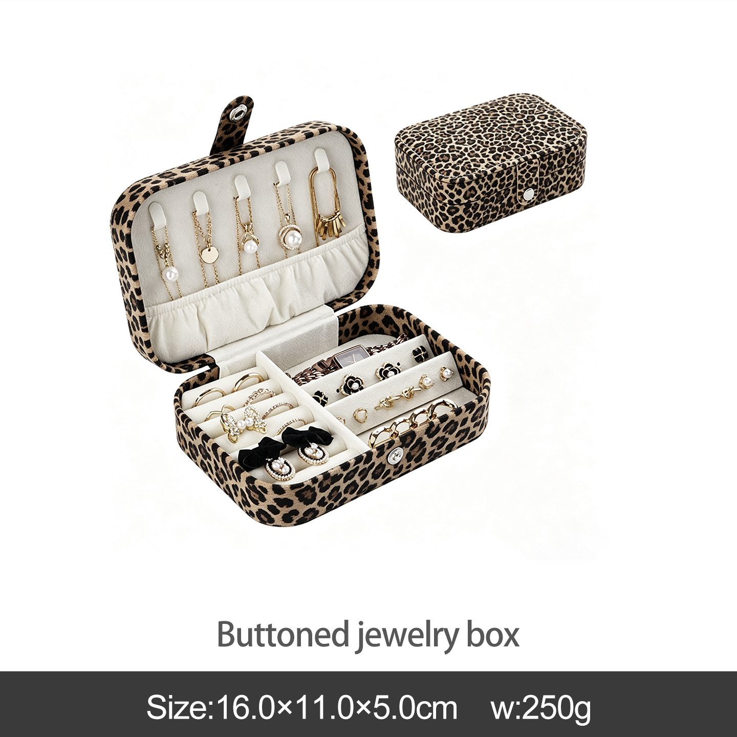 Boîte à bijoux à veines jaunes
