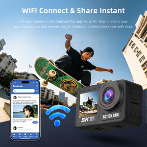 Caméra <span class=keywords><strong>d</strong></span>'action 5K M90TR 60fps Écran tactile 2,2'' + écran IPS 1,3'' Stabilisation électronique 6 axes WiFi Vidéo verticale à distance 9:16 Pré-enregistrement - Product Image 3