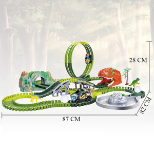 Creative DIY Roller Coaster <strong>Race</strong> Train Toys Plastic Dinosaur Railway <strong>Car</strong> Track for <strong>Kids</strong> Flexible Racing Play <strong>Set</strong> - Product Image 5